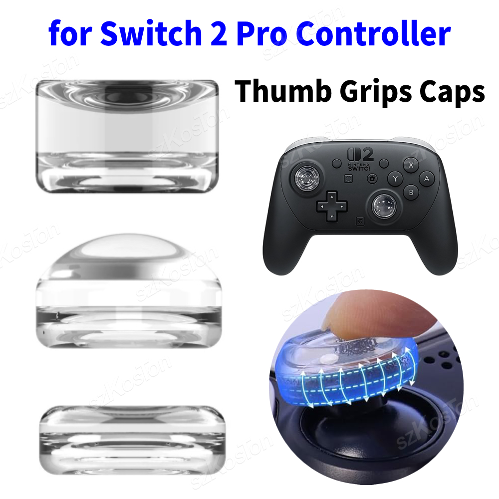 Japanese Gaming Accessories - Tapas transparentes para empuñaduras de pulgar